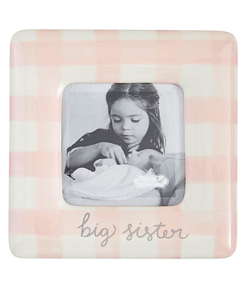 Gingham Big Sister Frame