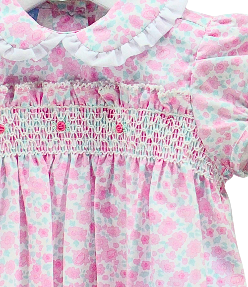 Blooming Roses Smocked Dress
