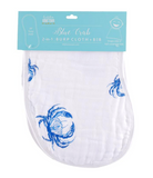 Blue Crab Organic Burp Cloth, Bib & Blanket