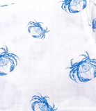 Blue Crab Organic Burp Cloth, Bib & Blanket