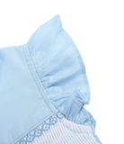 Blue Lil Sister Smocked Bubble