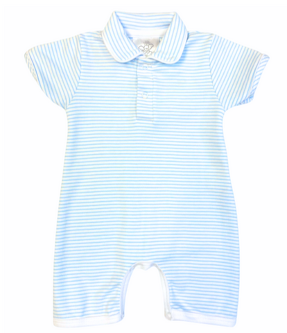 Bambinos Preston Playsuit - Blue Stripe, Newborn