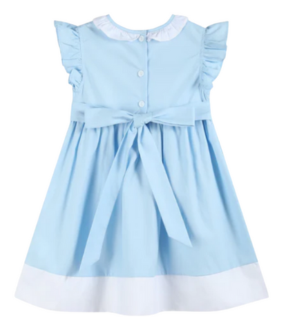 Big Sister Blue Smocked Dress