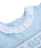 Big Sister Blue Smocked Dress