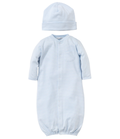 Kissy Blue Stripe Mommy Gown & Robe