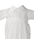 Boys Christening Baptism Coverall with Pin Tucking