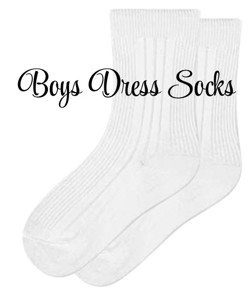 Boys White Ribbed Dress Socks Boys White Ribbed Dress Socks