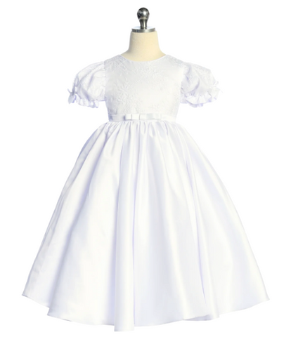 Lavender Sequins V Back & Bow Girls Dress