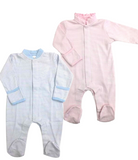 Bambinos Florence Footies - Blue or Pink Stripe