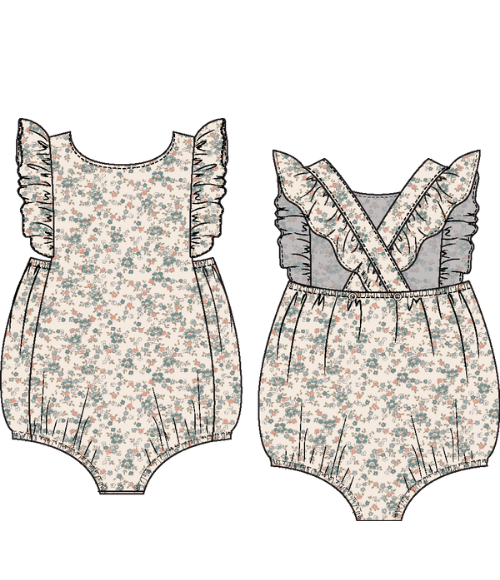 Camille Organic Floral Sunsuit