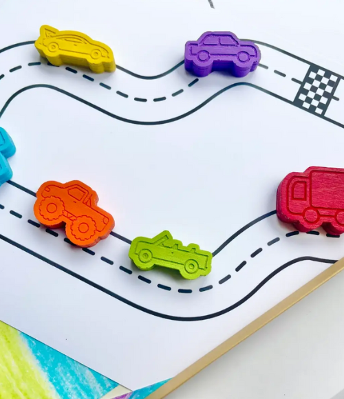 Car and Truck Crayons Gift Set