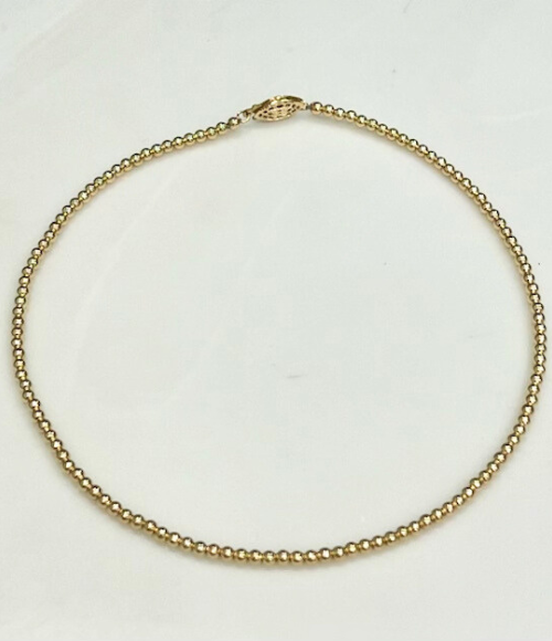 14 Karat Gold Beaded Necklace for Baby & Girls