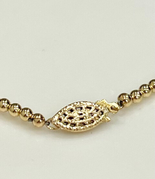 14 Karat Gold Beaded Necklace for Baby & Girls