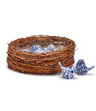 Chinoiserie Blue Robin Decorative Birds