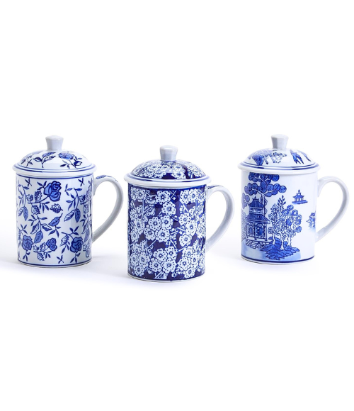 Chinoiserie Mug and Lid Set