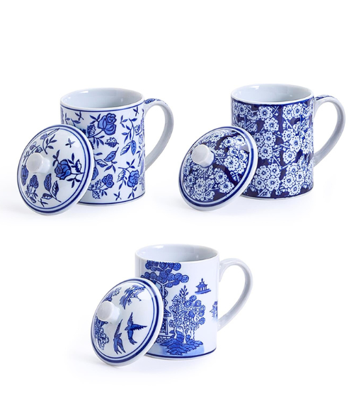 Chinoiserie Mug and Lid Set
