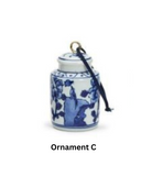 Chinoiseries Blue & White Hand-Painted Placeholders