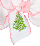 Christmas Tree Embroidered Grosgrain Bow