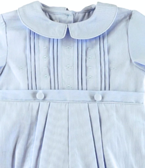 Classy Pique Blue Baby Boy Romper