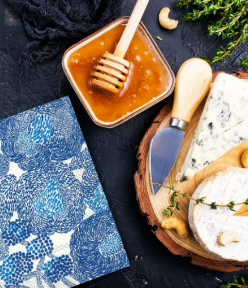 Mynsteri Cream & Blue Cocktail Napkins