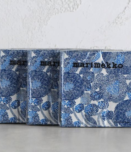 Mynsteri Cream & Blue Cocktail Napkins