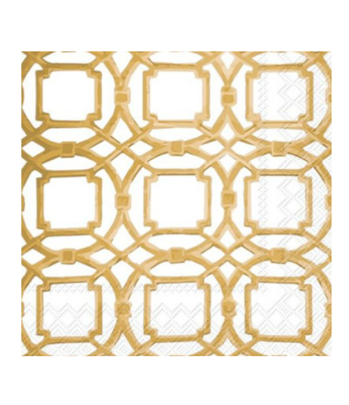 Gold Courtyard Cocktail Napkins