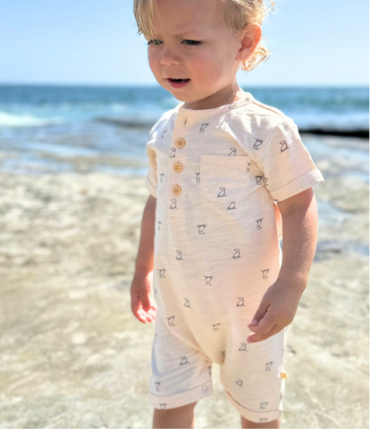 Henry Henley Romper - Multiple Colors