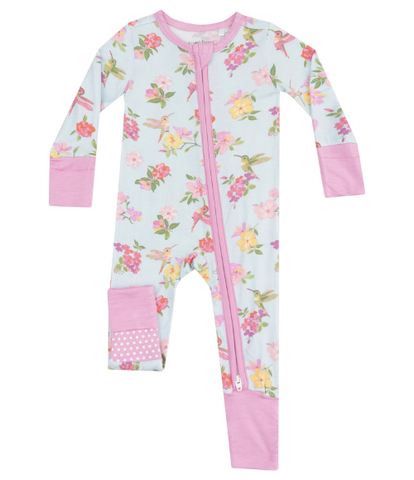 Cute Hummingbirds Fold-Over Cuff Footie