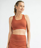 Triangle Mesh Sports Bra - Dark Terracotta