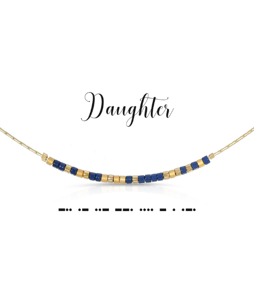 Daughter Morse Code Necklace Daughter Morse Code Necklace