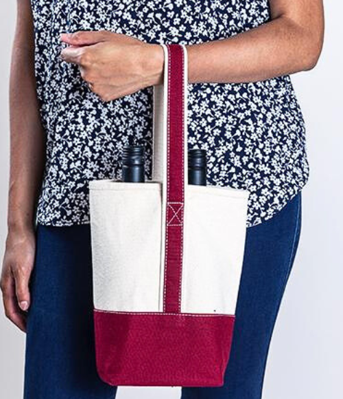 Canvas Double Wine Tote