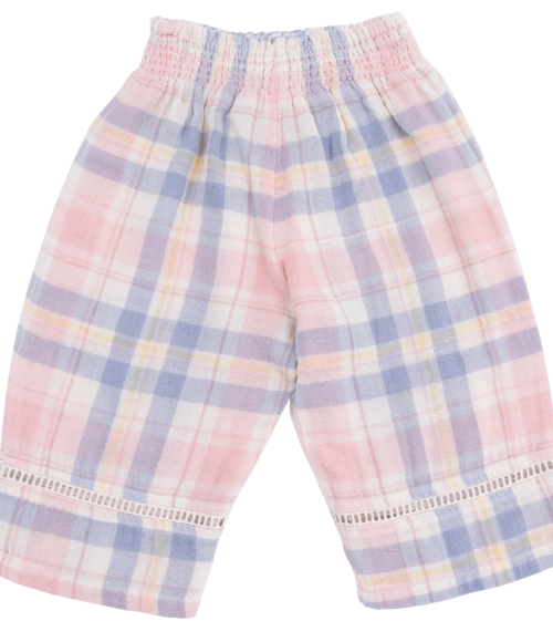 Dusty Plaid Smocked Pant Set