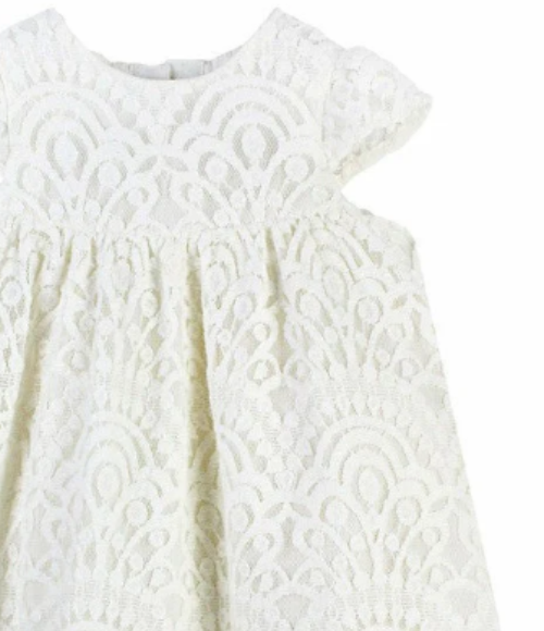 Elegant Lace Christening Gown & Bonnet