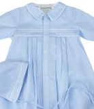 Feltman Preemie Embroidered Blue Pleated Gown