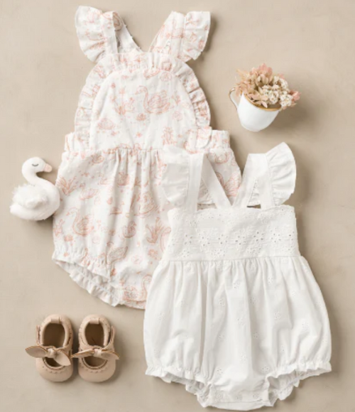 Swan Toile Swiss Dot Sunsuit