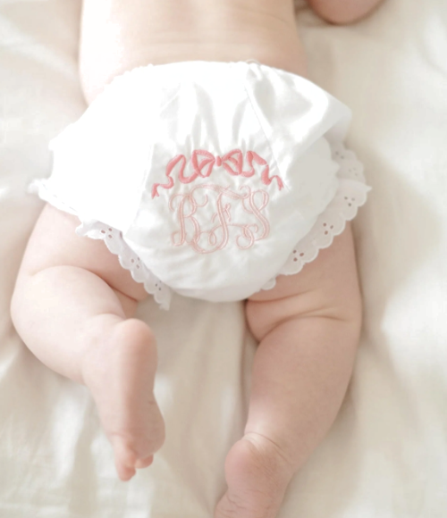 White Eyelet Lace Edged Bloomers