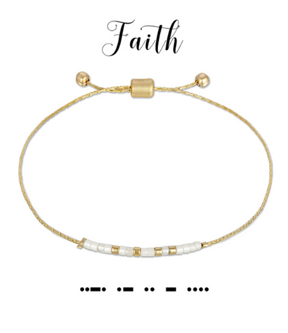 Faith Morse Code Bracelet
