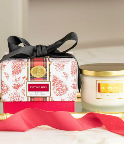 Festive Spice 3-Wick Boxed Soy Wax Candle