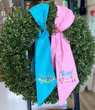 Custom Embroidered Wreath Sashes
