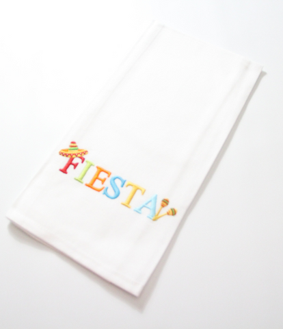Embroidered Fiesta Tea Towel