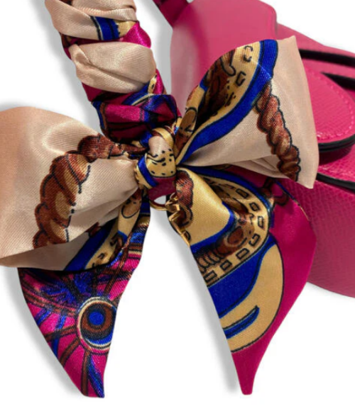 Fuchsia Saddle Purse