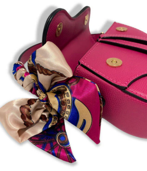 Fuchsia Saddle Purse