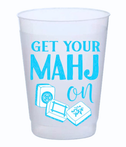 Get Your Mahj On Frosted Cups