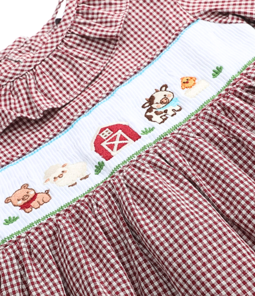 Gingham Farm Smocked Dress