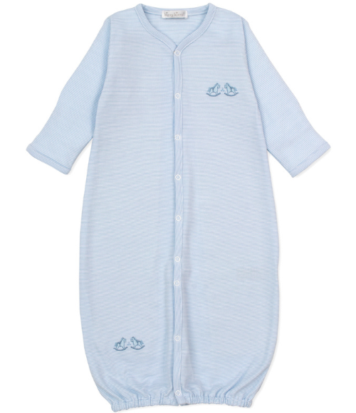 Kissy Rocking Horse Blue Stripe Converter Gown Set