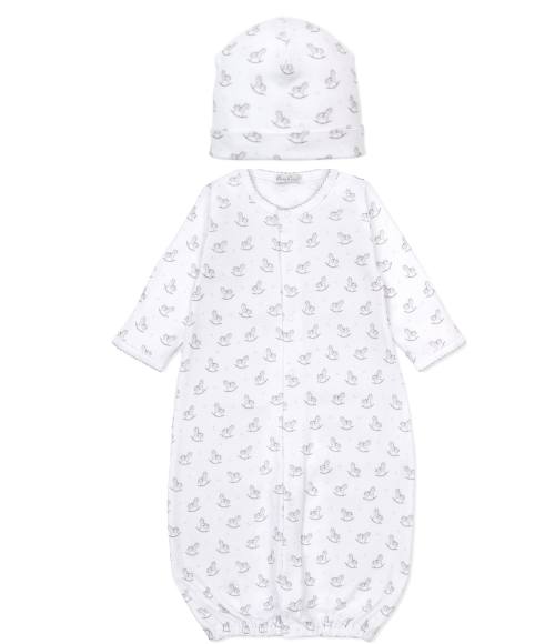 Kissy Rocking Horse Silver Converter Gown Set