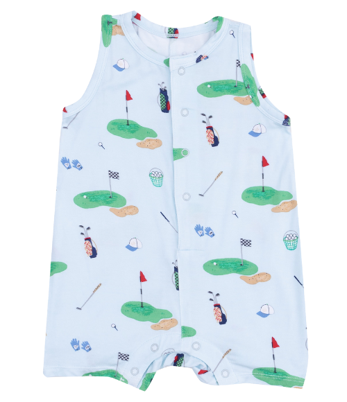 Golf Things Blue Romper Golf Things Blue Romper