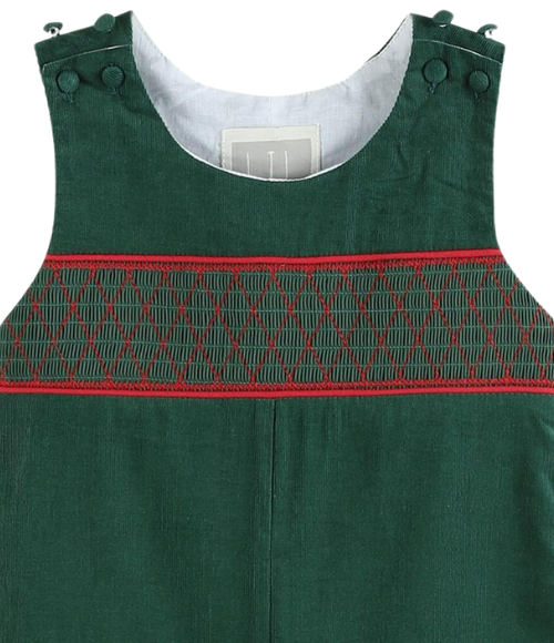 Mistletoe Smocked Overalls