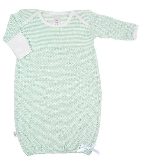 Paty Knit Baby Gown with Picot Trim