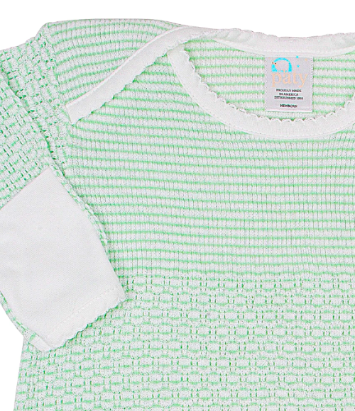 Paty Knit Baby Gown with Picot Trim